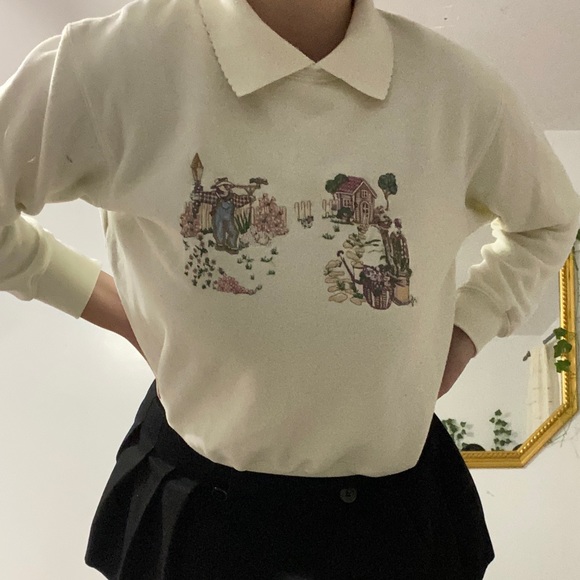 Vintage Sweaters - vintage collared sweater